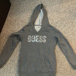 Gray guess hoodie! Size small